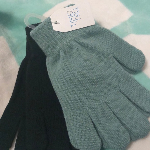 Time and Tru Other - Gloves, blue & black